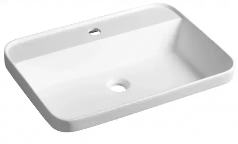 Kúpeľňa SAPHO - BRAHEA zápustné umývadlo, Rockstone, 55x39 cm, biela mat BE755