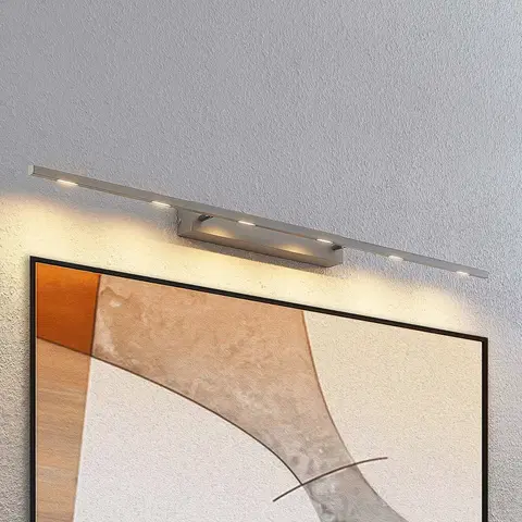 Osvetlenie obrazov Lucande Lucande Alexis obrazové LED svetlo, 118 cm nikel