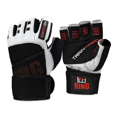Fitness rukavice Fitness rukavice inSPORTline Shater čierno-biela - XL