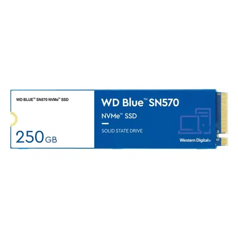 Pevné disky WD 250GB Blue SSD M.2 3300MB1200MB, 80 mm, SN 570 WDS250G3B0C