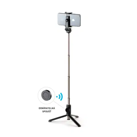 Držiaky na mobil FIXED Snap Lite Selfie tyč s tripodom a bezdrôtovou spúšťou, čierna FIXSS-SNL-BK