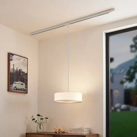 Svietidlá pre 3-fázové koľajnicové svetelné systémy Arcchio Arcchio Heleni závesná lampa koľajnica biela 40cm