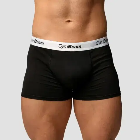 Spodné prádlo a plavky GymBeam Pánske boxerky Essentials 3Pack Black  SS