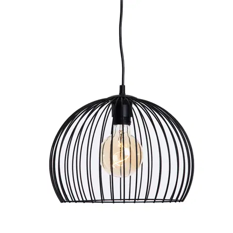 Zavesne lampy Moderne hanglamp zwart 30 cm - Koopa
