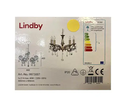 Svietidlá Lindby Lindby - Luster na reťazi KORA 5xE14/40W/230V 