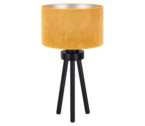 Lampy   - Stolná lampa LYON 1xE27/15W/230V žltá 