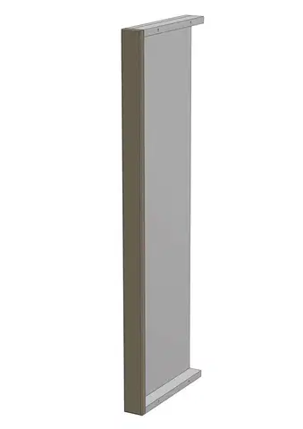 Kuchynské skrinky horný vysoký pilaster š.5, v.92, Modena WP592, grafit / jaseň