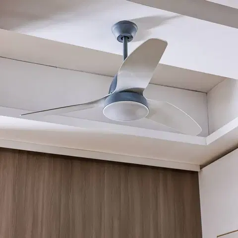 Stropné ventilátory so svetlom Starluna Starluna Coriano stropný LED ventilátor, sivá