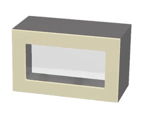 Kuchynské skrinky horná výklopná vitrína š.70, v.36, Modena W7036G, grafit / šedá činčila