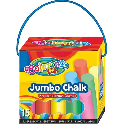 Hračky PATIO - Colorino chodníkové kriedy farebné v tégliku Jumbo 15 farieb