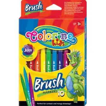 Hračky PATIO - Colorino fixky štetcové 10 farieb