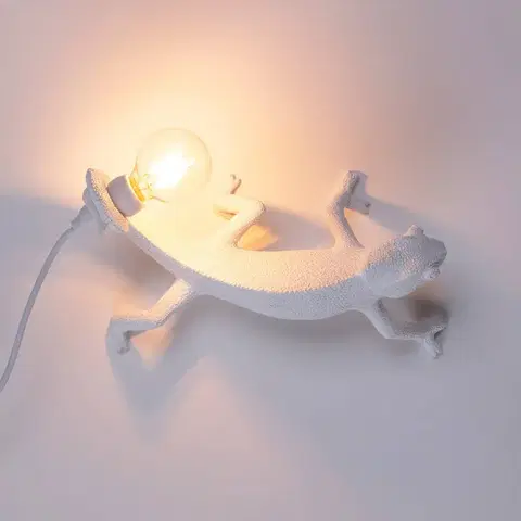 Vnútorné dekoratívne svietidlá SELETTI Nástenné LED svetlo Chameleon Lamp Going Down USB