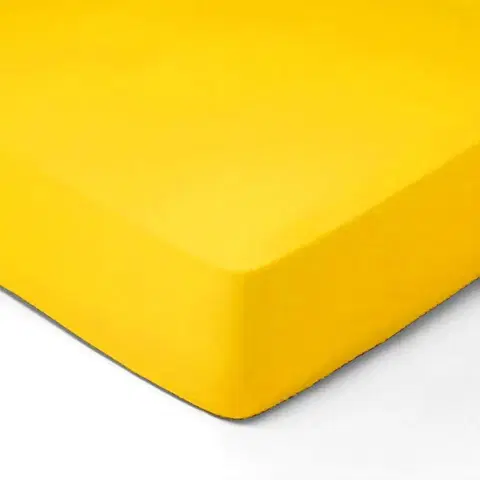 Plachty Forbyt, Prestieradlo, Jersey, žltá 160 x 200 cm