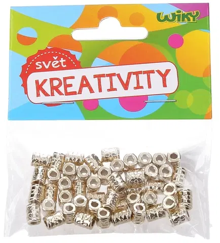 Kreatívne a výtvarné hračky WIKY - Korálky zlaté 50ks