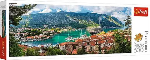 Hračky puzzle TREFL - Panoramatické puzzle 500  -  Kotor, Čierna Hora