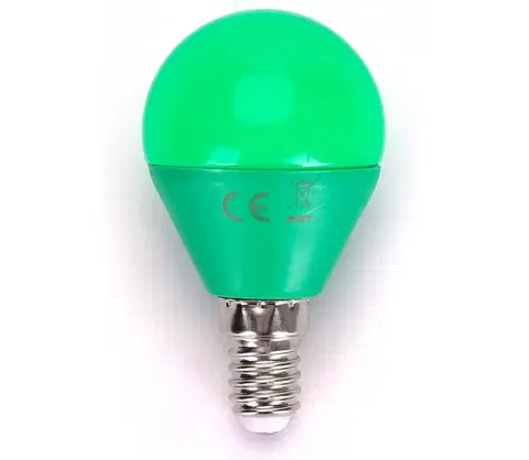 LED osvetlenie  B.V. LED Žiarovka G45 E14/4W/230V zelená -  