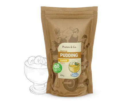 Ketodiéta Protein & Co. Keto proteínový pudding Váha: 600 g, Zvoľ príchuť: Banán