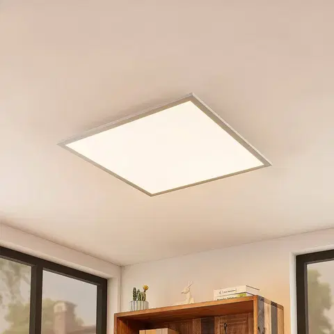 SmartHome stropné svietidlá Lindby Lindby Kjetil stropný LED panel app RGB 62 x 62cm