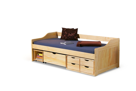 Postele HALMAR Maxima 2 90 drevená jednolôžková posteľ s roštom borovica