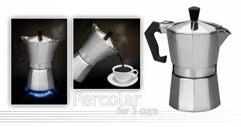 Kávovary a espressá Kinekus Moka kávovar, hliníkový, na 3 šálky