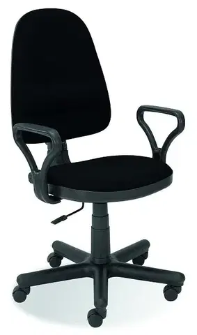 Kancelárske stoličky HALMAR Bravo kancelárska stolička s podrúčkami čierna (C11)