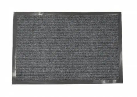 Rohožky Kinekus Rohož 40x60 cm guma + textil sivá pruhovaná s gumeným okrajom