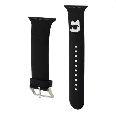 Príslušenstvo k wearables Karl Lagerfeld Choupette Head NFT remienok pre Apple Watch 42/44 mm, čierna