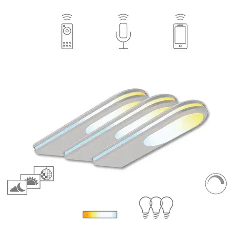 SmartHome zapustené svetla tint Müller Licht tint podhľadové LED Armaro 3 ks