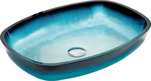 Kúpeľňa MEXEN - Araks sklenené umývadlo 54x39 cm, modrá 24155447
