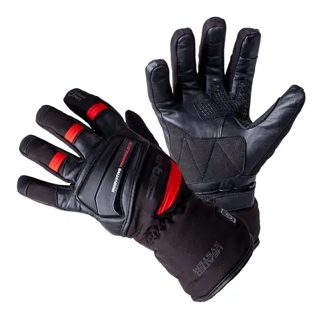 Zimné rukavice Vyhrievané moto a lyžiarske rukavice W-TEC HEATamo čierno-červená - 3XL