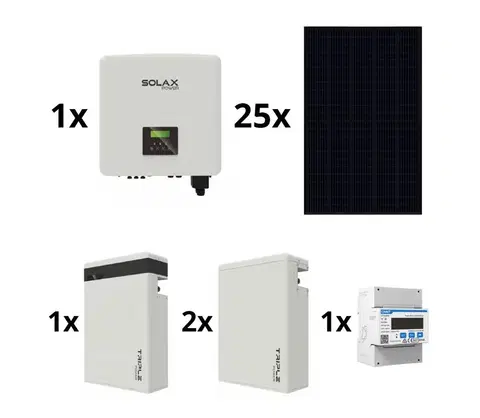 Záhradné lampy SolaX Power Sol. zostava: SOLAX Power - 10kWp RISEN Full Black + 10kW SOLAX menič 3f + 17,4 kWh batérie 