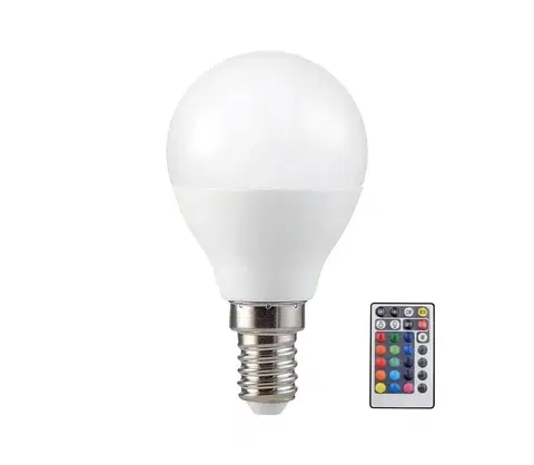 LED osvetlenie  LED RGB Stmievateľná žiarovka P45 E14/4,8W/230V 3000K + diaľkové ovládanie 