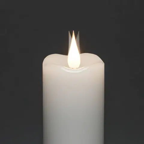 LED sviečky Konstsmide Christmas Vosková LED sviečka krém svetlo jantár Ø 5 cm 2 ks