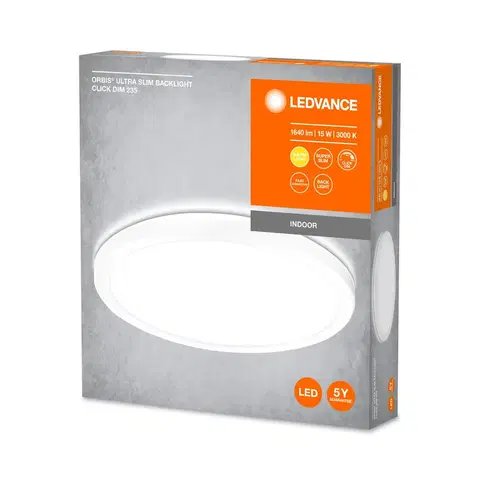 Stropné svietidlá LEDVANCE LEDVANCE Orbis Ultra Slim, biela, Ø 23,5 cm