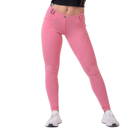 Dámske klasické nohavice Legíny Nebbia Dreamy Edition Bubble Butt 537 Powder Pink - S