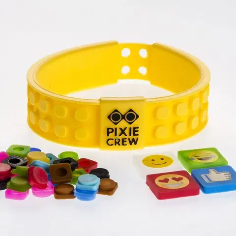 Kreatívne a výtvarné hračky PIXIE CREW - Kreatívny náramok Emoji žltý