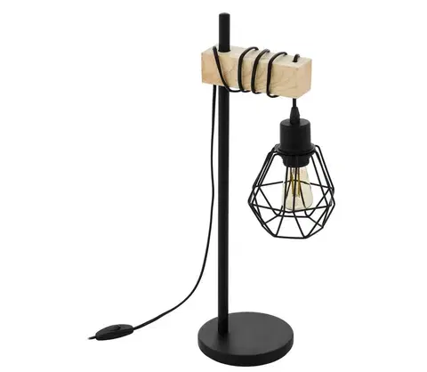 Lampy Eglo Eglo 43136 - Stolná lampa TOWNSHEND 1xE27/60W/230V 
