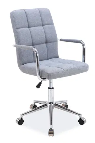 Kancelárske stoličky Signal Kancelárska stolička Q-022 zamat sivá bluvel 14