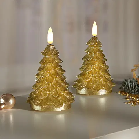 Drobné dekorácie a doplnky LED sviečka "Stromček"