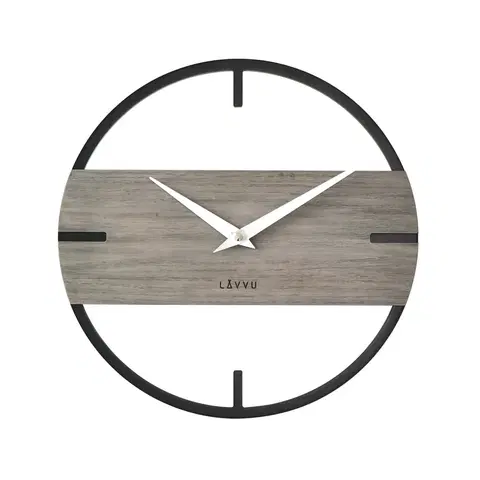 Hodiny LAVVU Štýlové drevené hodiny LOFT u , pr. 35 cm
