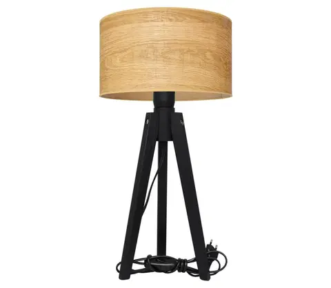 Lampy  Stolná lampa ALBA 1xE27/60W/230V hnedá/borovice 