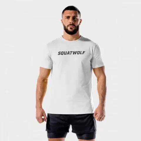 Tričká SQUATWOLF Tričko Iconic Muscle White  S