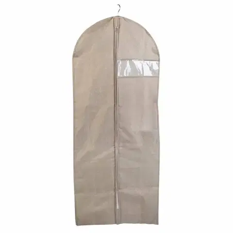 Úložné boxy Compactor Obal na obleky a dlhé šaty Sandy 60 x 137 cm, béžová
