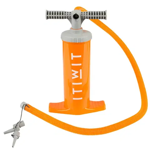 kajak Ručná nízkotlaková dvojčinná pumpa na kajak 1 – 3 PSI, 2 × 1,4 l oranžová