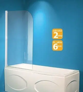 Sprchové dvere HOPA - Vaňová zástena LUCCA - Farba rámu zásteny - Hliník biely, Rozmer A - 75 cm, Smer zatváranie - Univerzálny Ľavé / Pravé, Výplň - Číre bezpečnostné sklo - 6 mm OLVLUC76