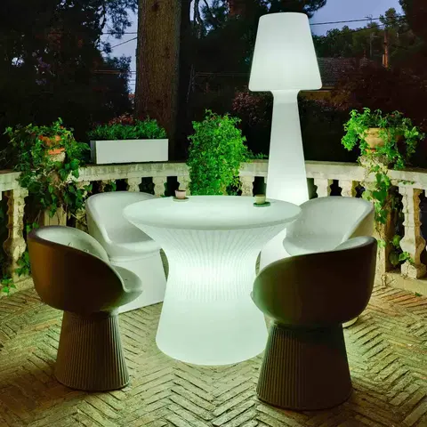 Záhradný nábytok Newgarden Stôl Newgarden Capri LED, výška 73 cm