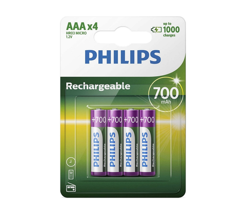 Predlžovacie káble Philips Philips R03B4A70/10 - 4 ks Nabíjacie batérie AAA MULTILIFE NiMH/1,2V/700 mAh 