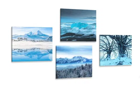 Zostavy obrazov Set obrazov snehové kráľovstvo