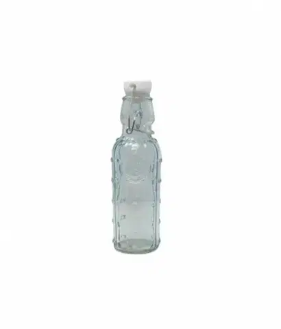 Shakery Kinekus Fľaša sklenená 250ml, s patentným uzáverom, okrúhla
