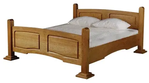 Postele PYKA Kinga 160 rustikálna manželská posteľ drevo D3